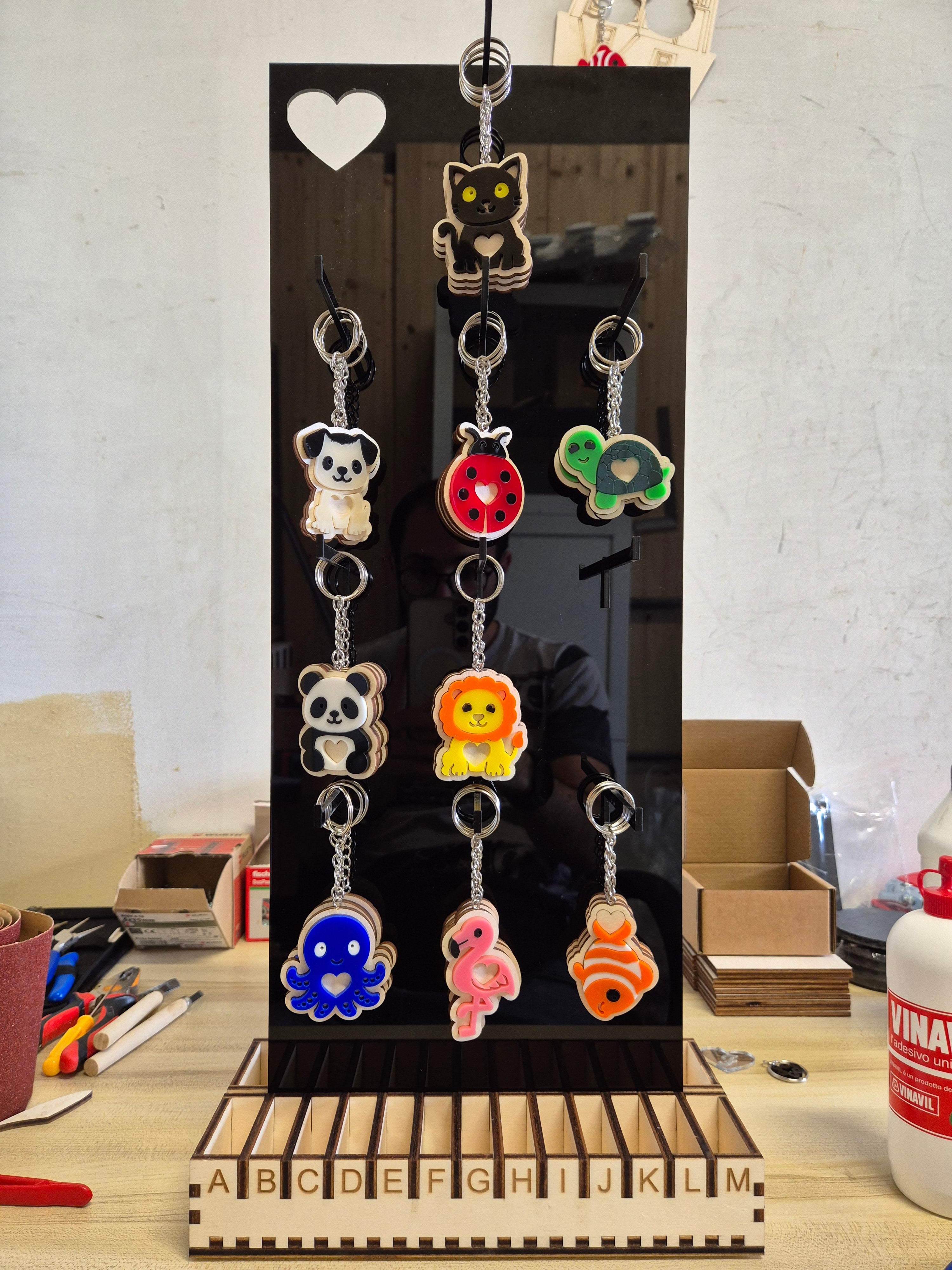 Espositore completo per portachiavi